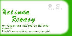 melinda repasy business card